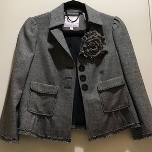 Rebecca Taylor Tweed Jacket with matching flower